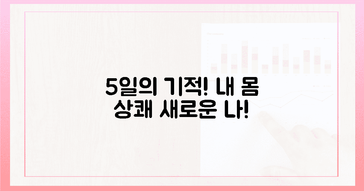 5일간의 기적! 내 몸의 상쾌한 변화