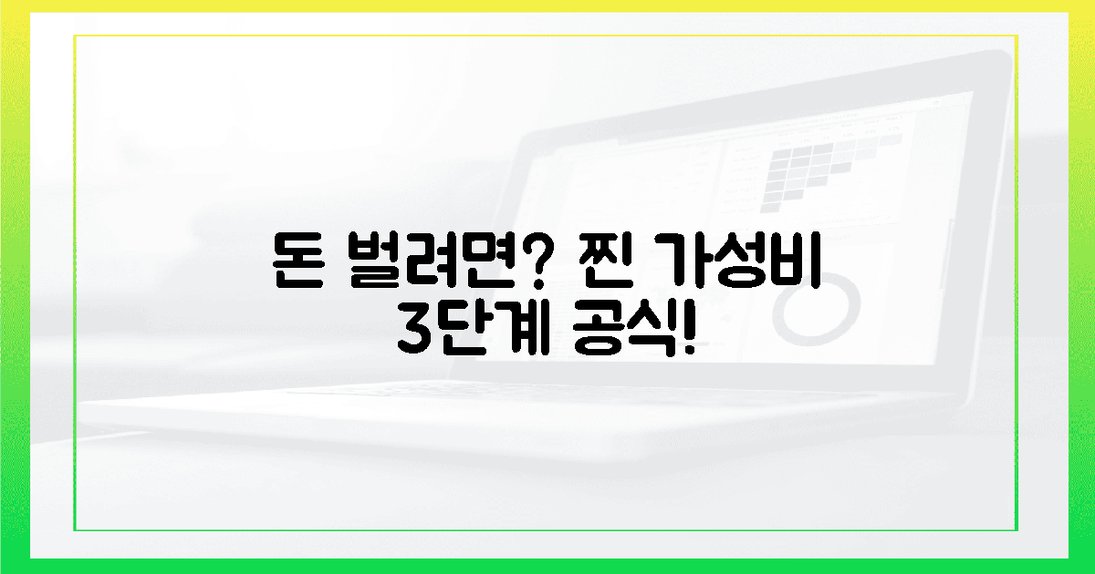 돈 버는 3단계: 찐 가성비 찾는 공식!