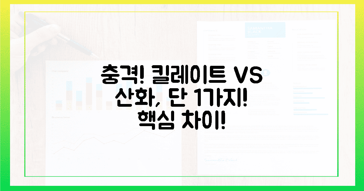 충격! 킬레이트 vs 산화, 이 1가지 차이!