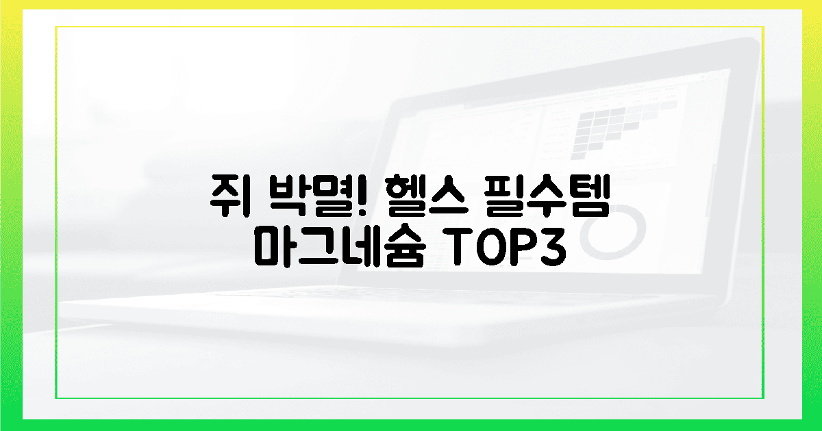 쥐 박멸! 헬창 운동가방 속 마그네슘 3대장