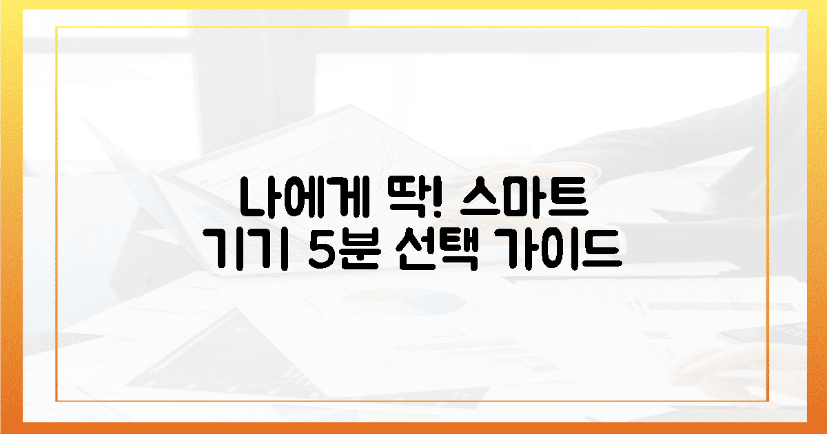 나에게 딱 맞는 스마트 기기, 5분 만에 선택 가이드