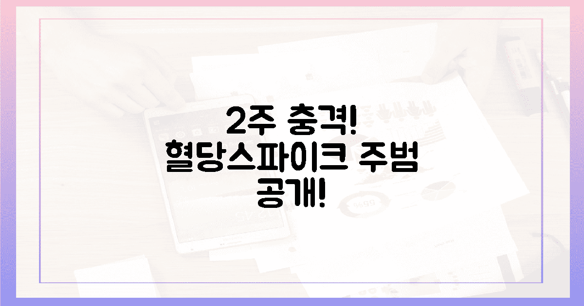 2주간의 충격! 혈당 스파이크 주범은?