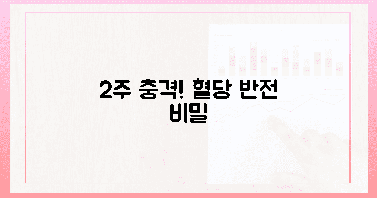 2주간의 충격! 혈당 반전의 비밀