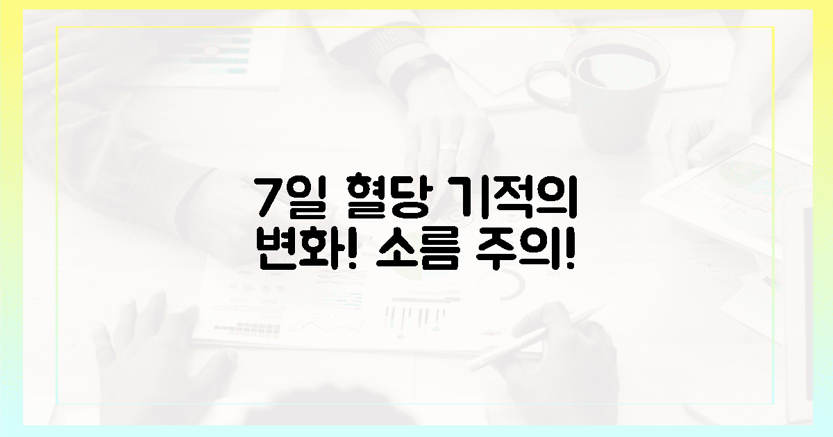 단 7일, 놀라운 혈당 변화에 '소름' 돋다!