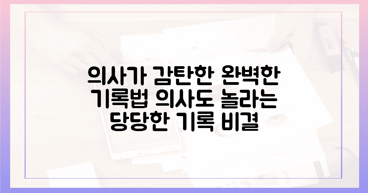 5. 의사가 감탄하는 당당한 기록법