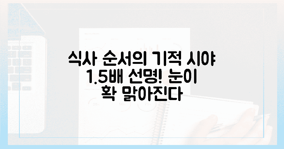 식사 순서만 바꿔도 맑아지는 1.5배의 시야