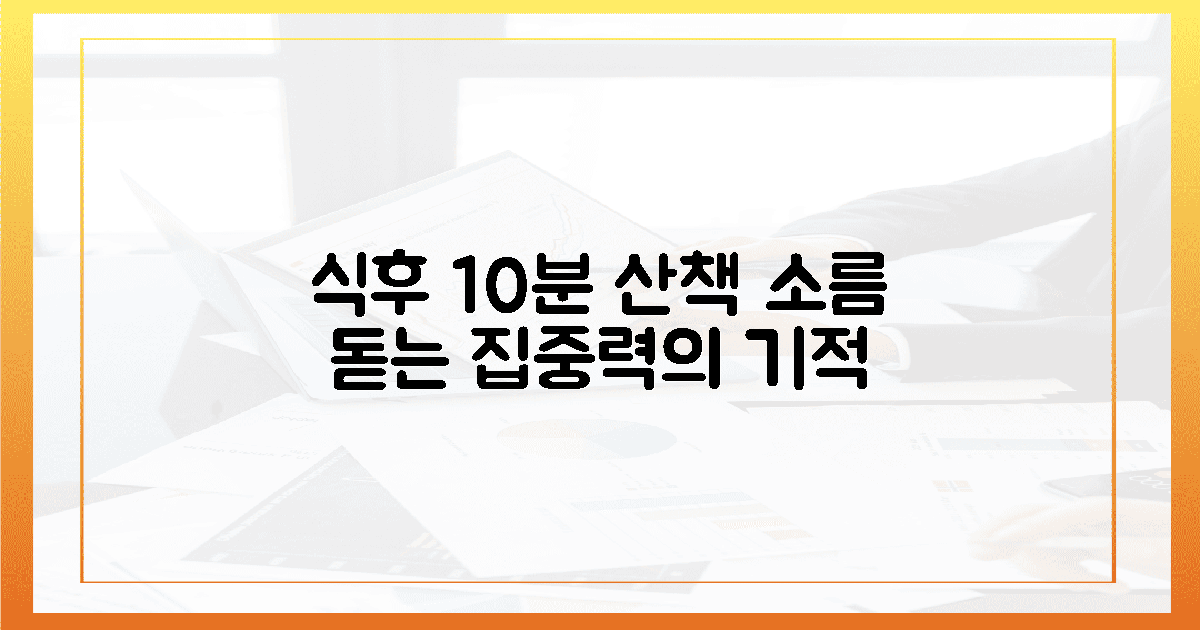식후 10분 산책으로 되찾는 소름 돋는 집중력