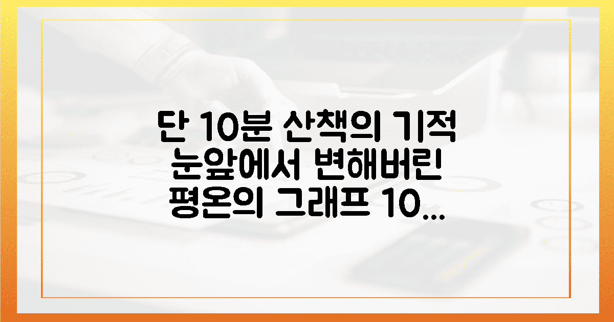 10분 산책의 전율, 눈앞에서 평온해진 그래프
