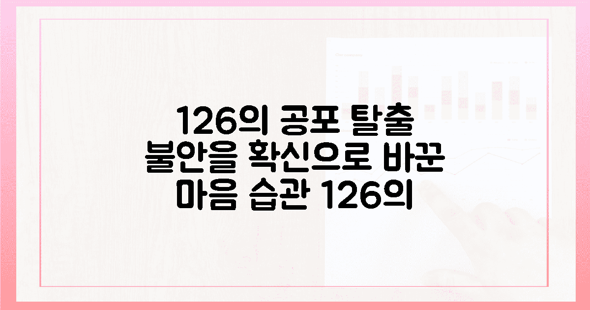 126의 공포 탈출, 불안을 확신으로 바꾼 마음 습관
