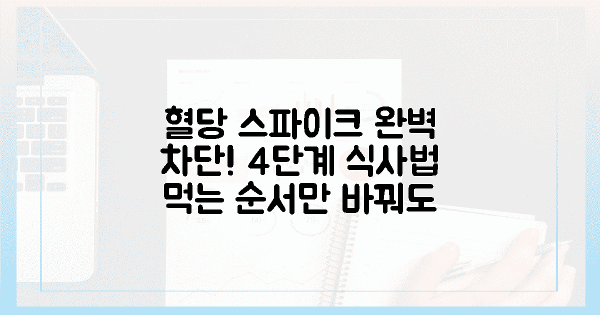 혈당 스파이크 막는 4가지 식사 순서