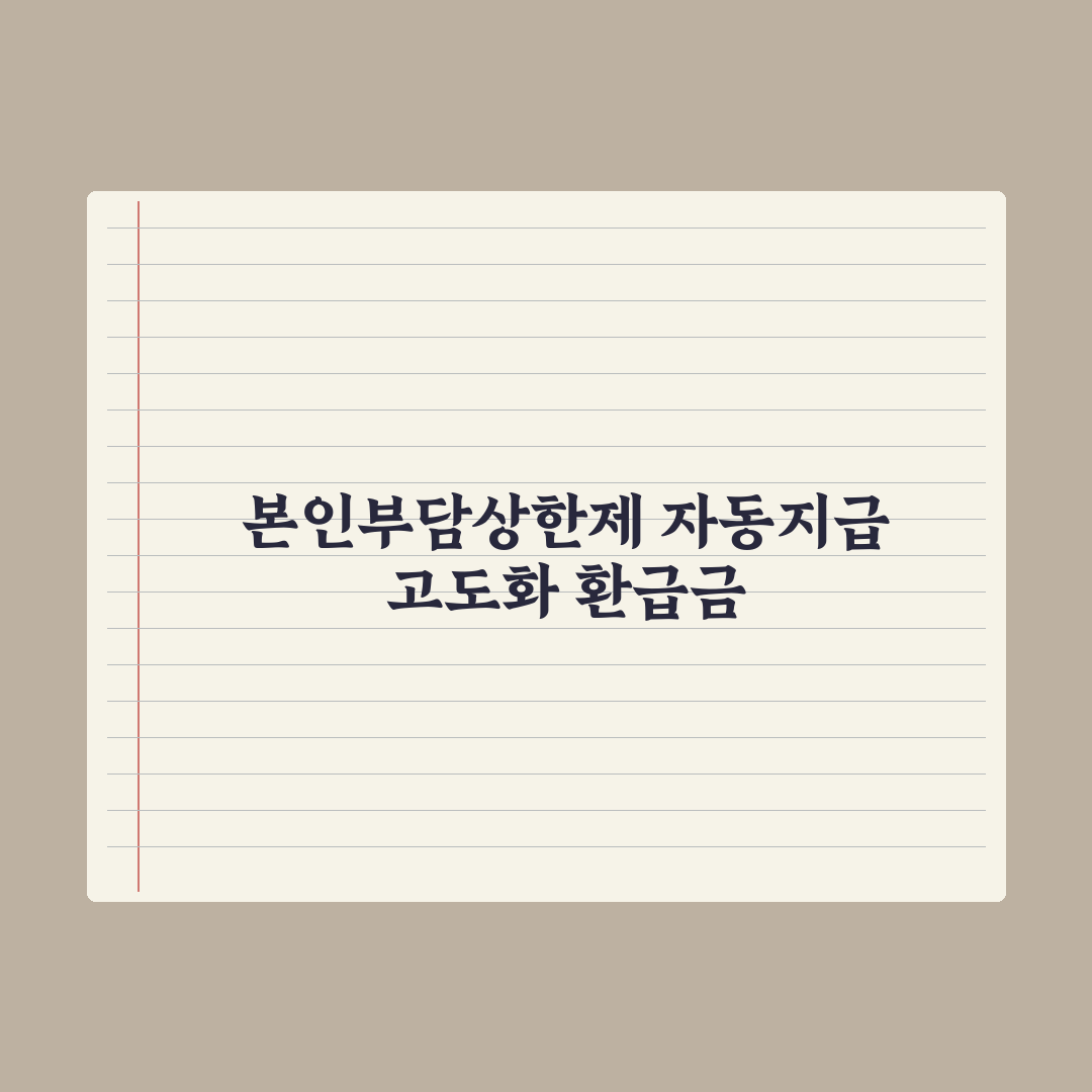 본인부담상한제 사후환급금 자동지급 총정리: 실무자가 검증한 5가지 핵심