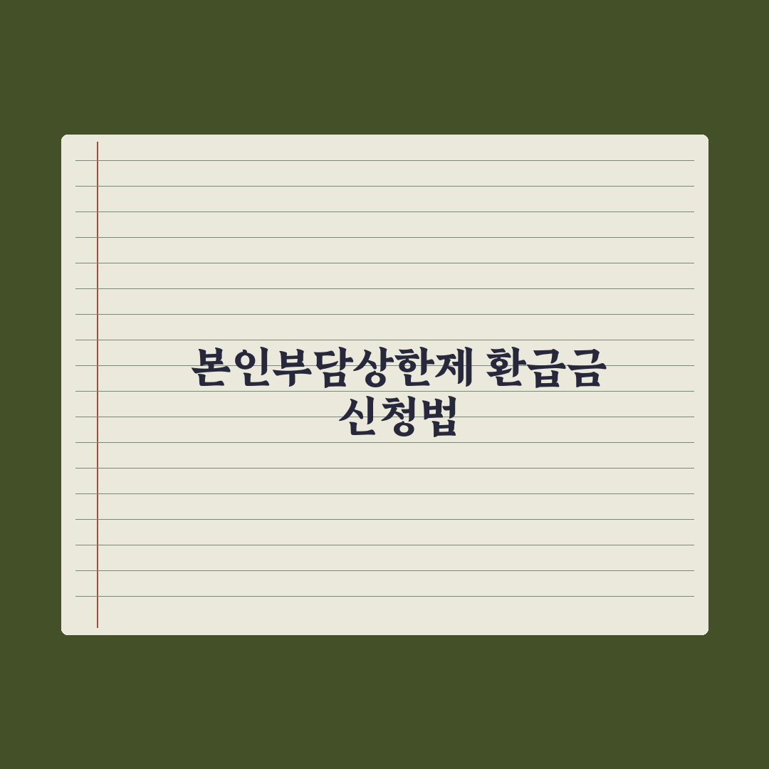 본인부담상한제 환급금 신청법 완벽가이드: 전문가가 분석한 5단계 핵심절차