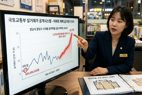 분당 한솔마을4단지 평당 시세 64% 상승, 통계 착시와 실거래가 비교
